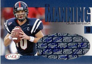 2004 SAGE - Autographs Player Proofs #A27 Eli Manning Front