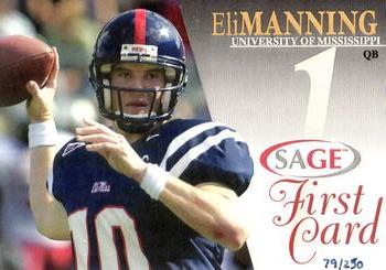 2004 SAGE - First Card #EM Eli Manning Front