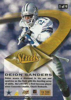 1997 Action Packed - Studs #1 Deion Sanders Back
