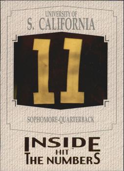 2004 SAGE HIT - Inside the Numbers Gold #4 USC Quarterback Front