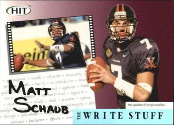 2004 SAGE HIT - The Write Stuff #4 Matt Schaub Front