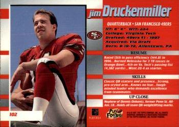 1997 Bowman's Best #102 Jim Druckenmiller Back