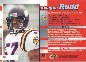 1997 Bowman's Best #122 Dwayne Rudd Back