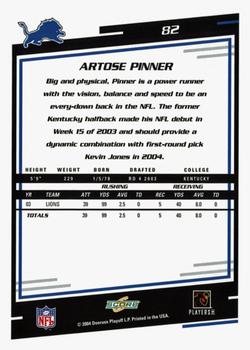 2004 Score - Glossy #82 Artose Pinner Back