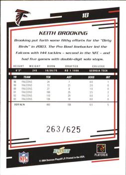 2004 Score - Scorecard #18 Keith Brooking Back