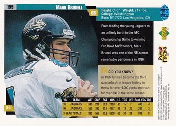 1997 Collector's Choice #195 Mark Brunell Back