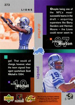 1997 Collector's Choice #373 Barry Sanders / Bryant Westbrook / Herman Moore / Johnnie Morton / Scott Mitchell Back