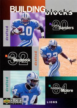 1997 Collector's Choice #373 Barry Sanders / Bryant Westbrook / Herman Moore / Johnnie Morton / Scott Mitchell Front