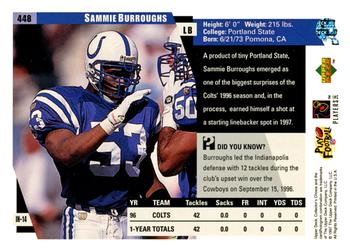 1997 Collector's Choice #448 Sammie Burroughs Back