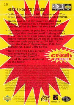 1997 Collector's Choice - You Crash the Game #C9 Vinny Testaverde Back