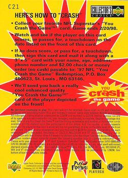 1997 Collector's Choice - You Crash the Game #C21 Terry Allen Back