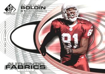2004 SP Game Used - Authentic Fabrics #AF-AB Anquan Boldin Front
