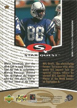 1997 Collector's Choice - StarQuest #SQ44 Marvin Harrison Back