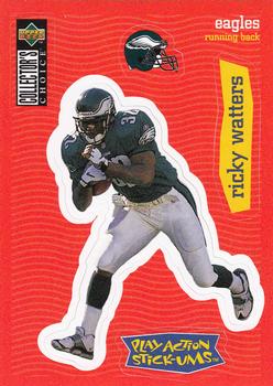 1997 Collector's Choice - Play Action Stick-Ums #S4 Ricky Watters Front