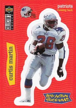 1997 Collector's Choice - Play Action Stick-Ums #S14 Curtis Martin Front