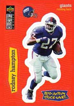 1997 Collector's Choice - Play Action Stick-Ums #S10 Rodney Hampton Front