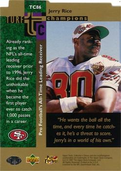 1997 Collector's Choice - Turf Champions #TC86 Jerry Rice Back