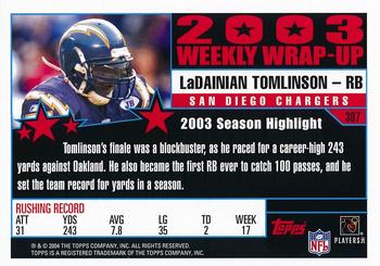 2004 Topps - Topps Collection #307 LaDainian Tomlinson Back