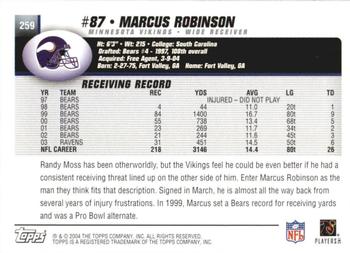 2004 Topps 1st Edition #259 Marcus Robinson Back