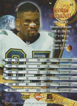 1997 Collector's Edge Excalibur #65 Keenan McCardell Back