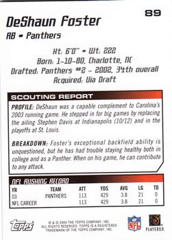 2004 Topps Draft Picks & Prospects - Chrome #89 DeShaun Foster Back