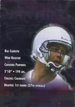 1997 Collector's Edge Excalibur - NFL Draft #10 Rae Carruth Back