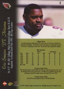 1997 Collector's Edge Extreme #5 Eric Swann Back