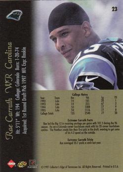 1997 Collector's Edge Extreme #23 Rae Carruth Back