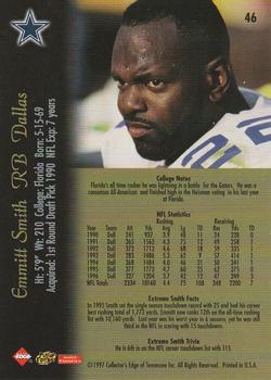 1997 Collector's Edge Extreme #46 Emmitt Smith Back