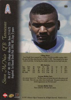 1997 Collector's Edge Extreme #66 Steve McNair Back