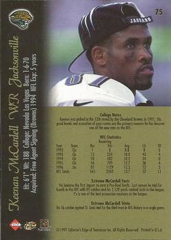 1997 Collector's Edge Extreme #75 Keenan McCardell Back