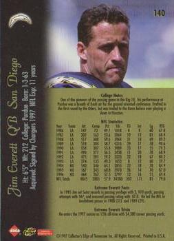 1997 Collector's Edge Extreme #140 Jim Everett Back