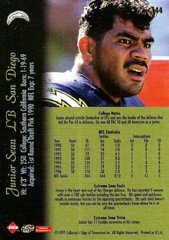 1997 Collector's Edge Extreme #144 Junior Seau Back