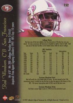 1997 Collector's Edge Extreme #152 Rod Woodson Back