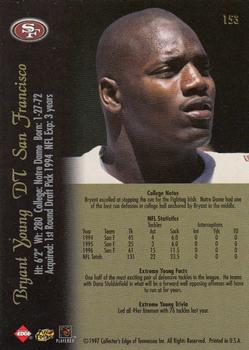 1997 Collector's Edge Extreme #153 Bryant Young Back