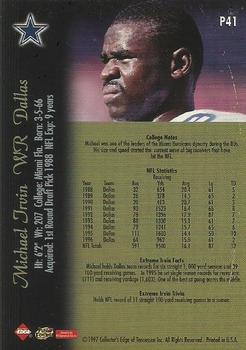 1997 Collector's Edge Extreme - Foil #P41 Michael Irvin Back