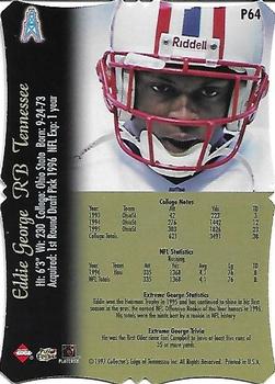 1997 Collector's Edge Extreme - Foil #P64 Eddie George Back