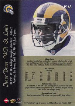 1997 Collector's Edge Extreme - Foil #P163 Isaac Bruce Back