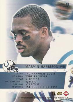 1997 Collector's Edge Extreme - Force #19 Marvin Harrison Back