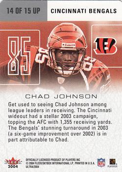 2004 Ultra - Ultra Performers Gold Die Cuts #14 UP Chad Johnson Back