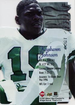 1997 Collector's Edge Extreme - Forerunners #15 Keyshawn Johnson Back