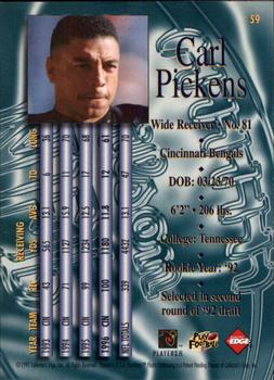 1997 Collector's Edge Masters #59 Carl Pickens Back