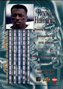 1997 Collector's Edge Masters #117 Ronald Humphrey Back