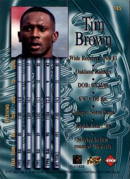 1997 Collector's Edge Masters #185 Tim Brown Back