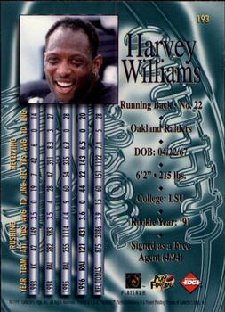 1997 Collector's Edge Masters #193 Harvey Williams Back