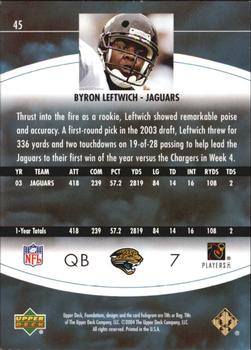2004 Upper Deck Foundations - Exclusive Gold #45 Byron Leftwich Back
