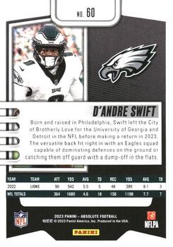 2023 Panini Absolute #60 D'Andre Swift Back