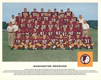 1962 Tang Team Photos #NNO Washington Redskins Front