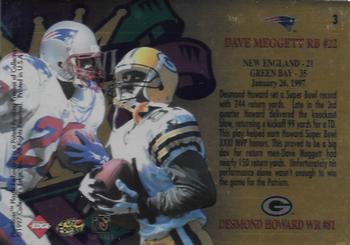 1997 Collector's Edge Masters - Super Bowl XXXI Game Ball #3 Desmond Howard / Dave Meggett Back