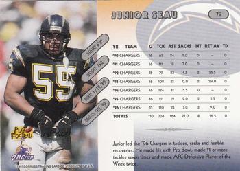 1997 Donruss #72 Junior Seau Back